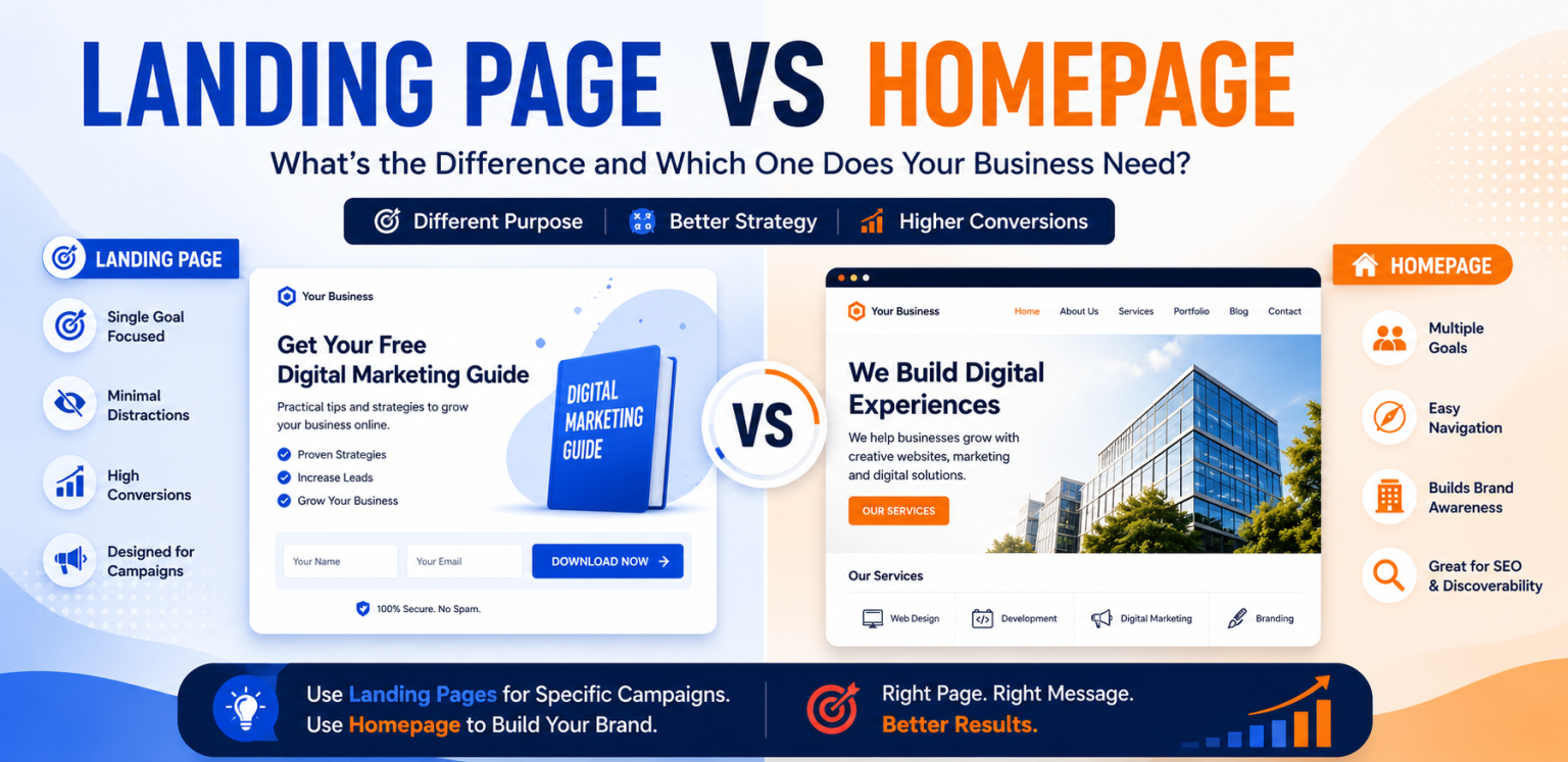 Landing Page vs Homepage image 